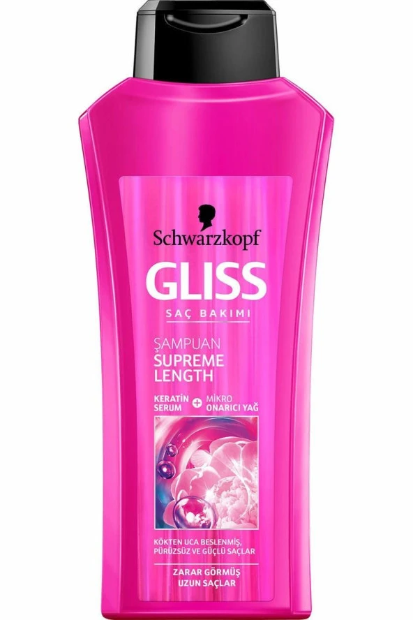 Gliss Şampuan 550 Ml Supreme Length Zarar Görmüş Uzun Saçlar - 1