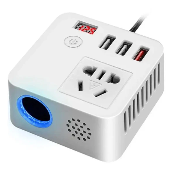 SUNUP ÇOK FONKSİYONLU USB ARAÇ İNVERTÖRÜ 12V/24V 220V GÜÇ DÖNÜŞTÜRÜCÜ - 2