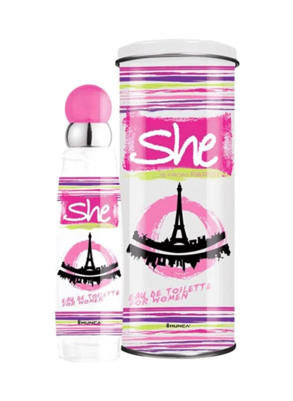 Hunca She Paris EDT 50 ml Kadın Parfümü - Zarif ve Kalıcı