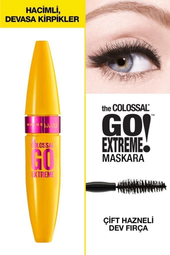 Maybelline Maskara Siyah Colossal Go Extreme Very Black Noir - 5