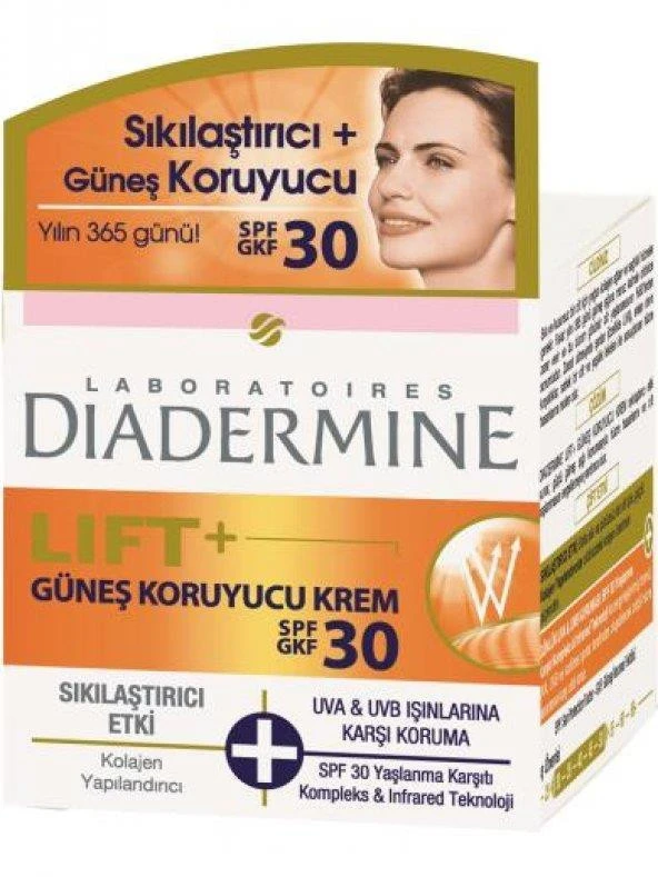 Diadermine Lift + Faktör 30 Güneş Koruyucu Gündüz Krem 50 Ml Sıkılaştırıcı Kolajen - 2
