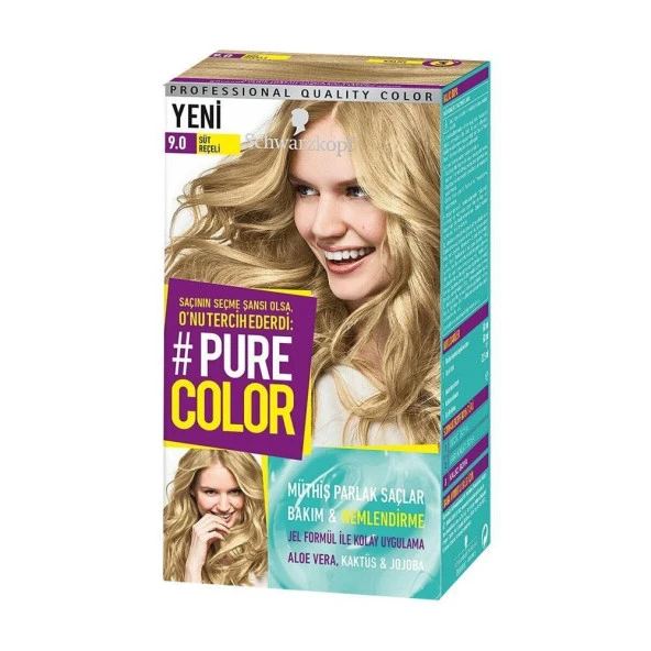 Schwarzkopf Pure Color Jel Saç Boyası 9.0 Süt Reçeli