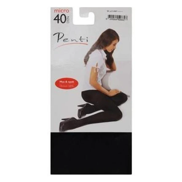 Penti Micro 40 Bayan Külotlu Çorap 500/2 Siyah