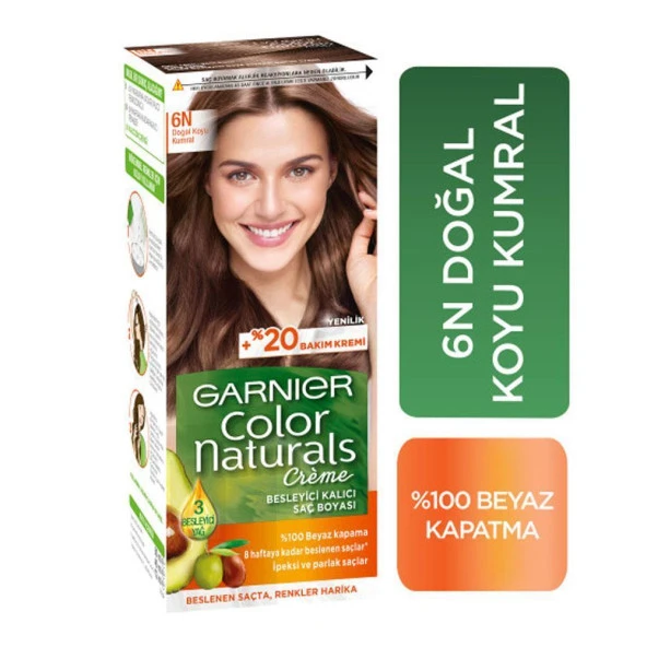 Garnier Color Naturals 6N Doğal Koyu Kumral Saç Boyası