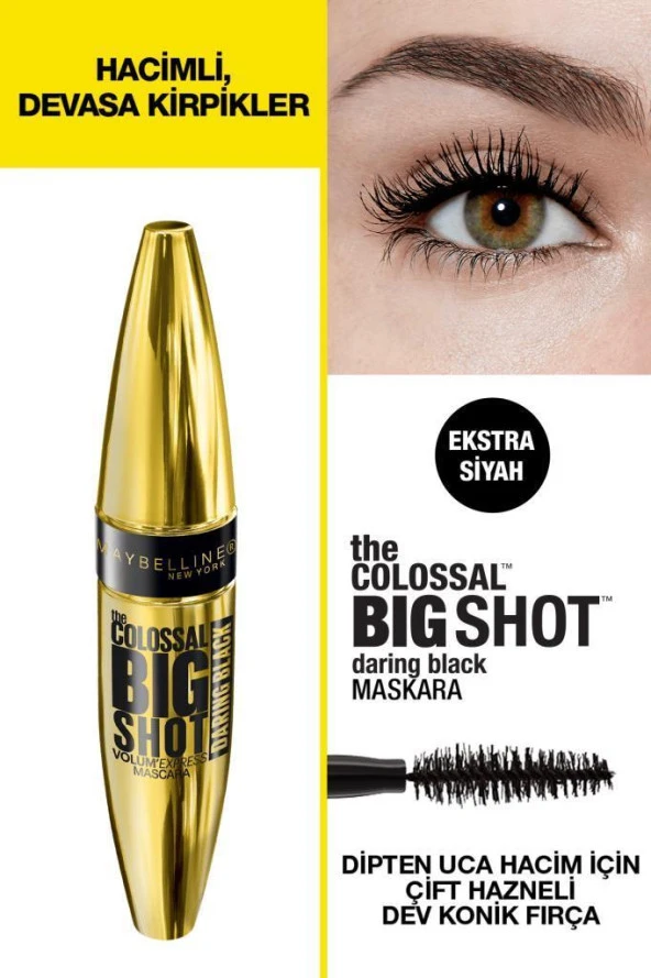 Maybelline Maskara The Colossal Big Shot Daring Black - Ekstra Siyah ürün görseli
