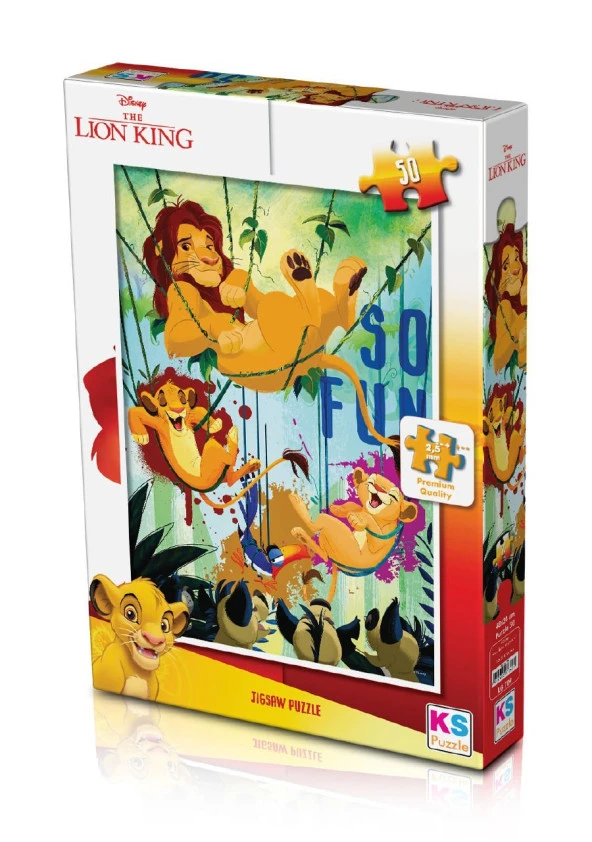 KS  Puzzle 50 Parça Lion King Aslan Kral