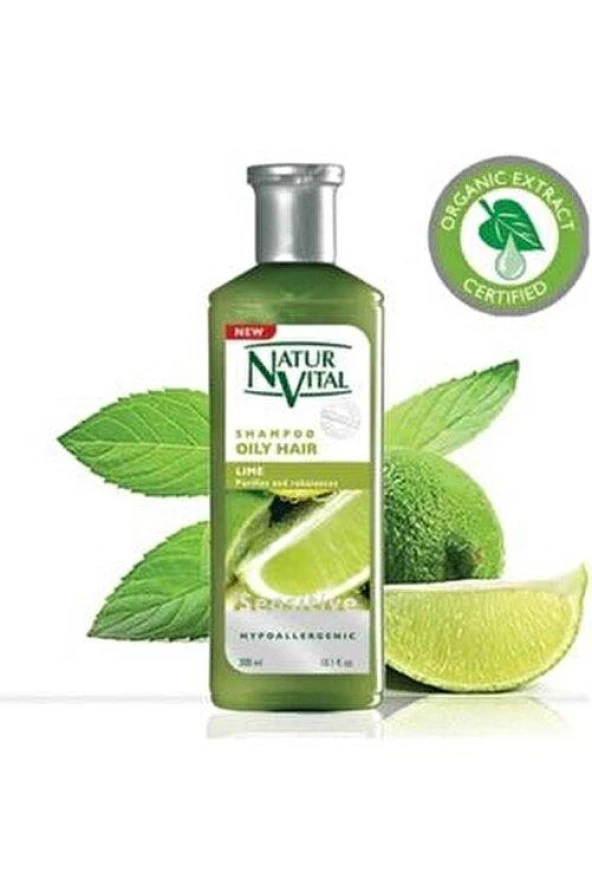 Natur Vital Sensetive Organik Şampuan Yağlı Saçlar 300 ml Lime - 3