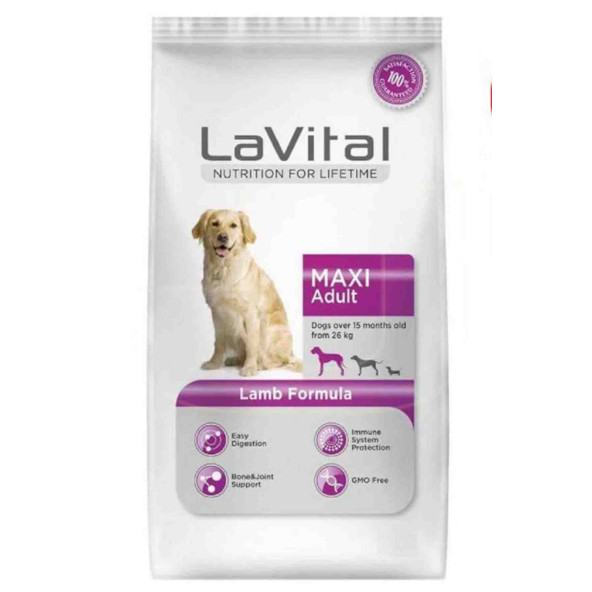 lavital maxi adult kuzulu 15kg yetişkin büyük ırk köpek maması lamb formula