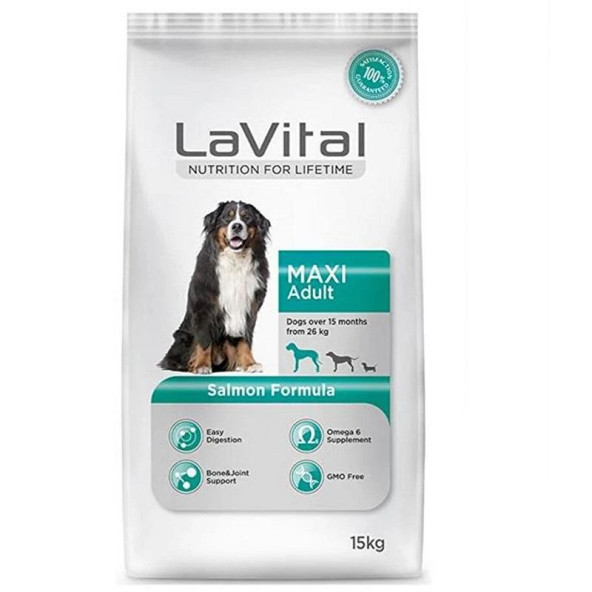 lavital maxi adult somonlu 15kg yetişkin büyük ırk köpek maması salmon formula