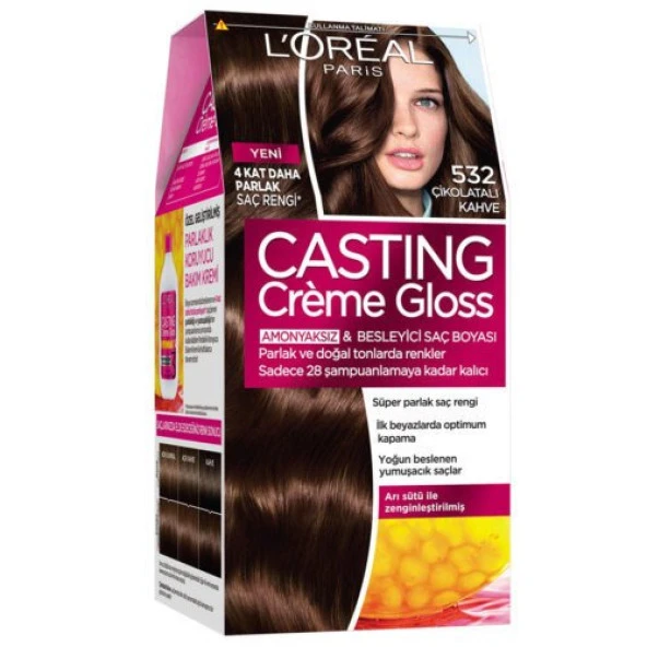 Loreal Casting Creme Gloss Saç Boyası 532 Çikolata Kahve