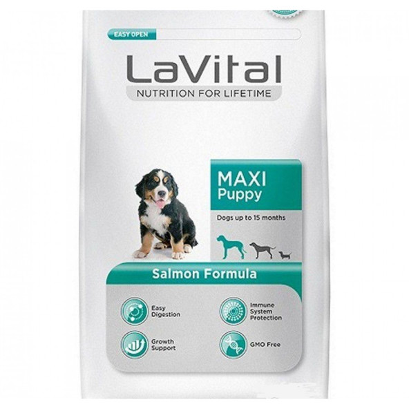 lavital maxi puppy somonlu 15kg yavru büyük ırk köpek maması somonlu formula