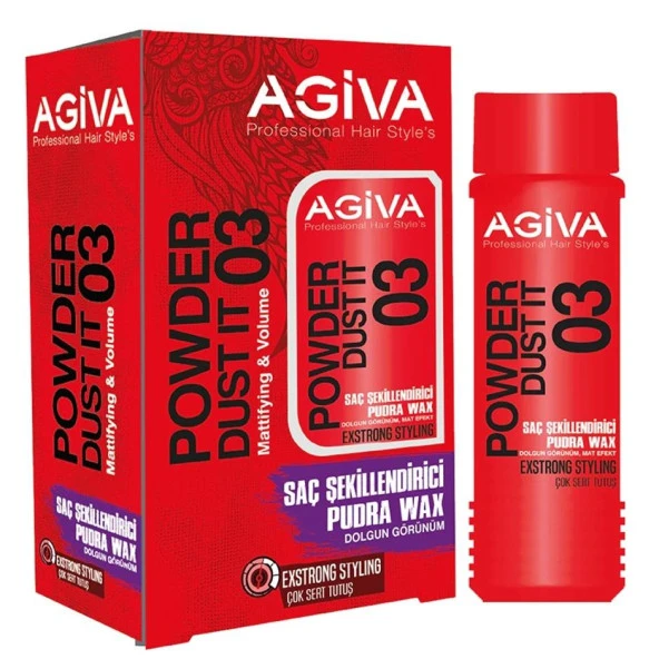 Agiva Extra Güçlü Şekillendirme Dolgun Görünüm 03 Toz Wax 20 gr - 1