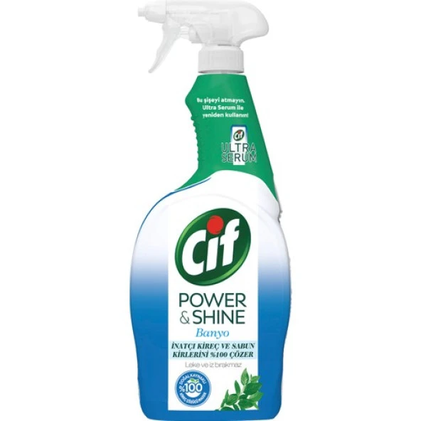 Cif Power-Shine Banyo 750 ML + Ultra Serum Banyo Kireç Çözücü - 2