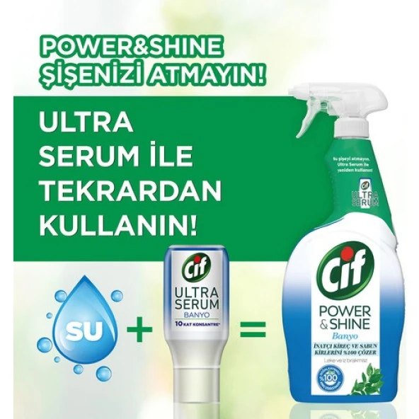 Cif Power-Shine Banyo 750 ML + Ultra Serum Banyo Kireç Çözücü - 5