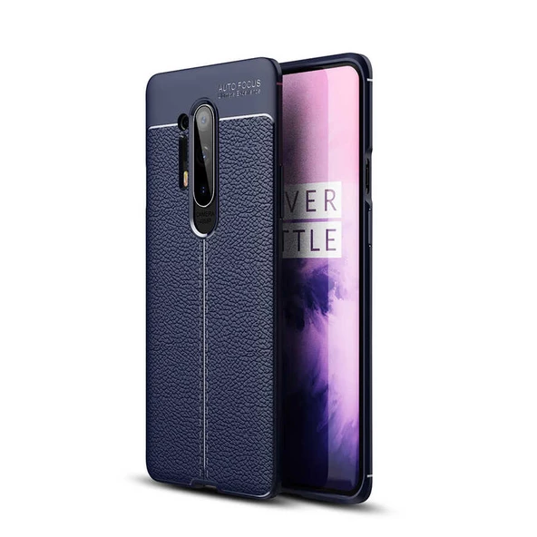 One Plus 8 Pro Kılıf Deri Tarzı Niss Silikon Case