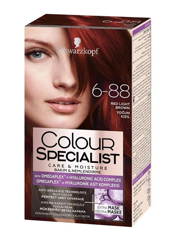 Schwarzkopf Colour Specialist Saç Boyası 6.88 Yoğun Kızıl