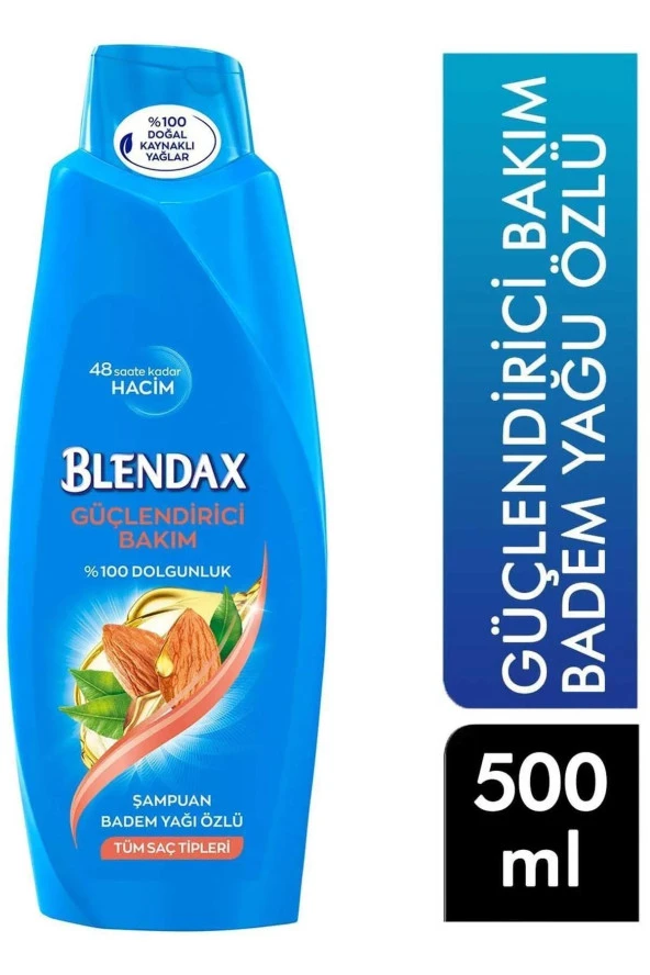 Blendax Şampuan 500 Ml Badem Özlü Güçlendirici  Tüm Saçlar İçin