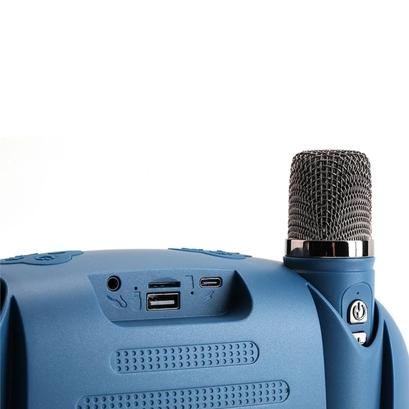 TG TG542DK USB/SD/FM/BLUETOOTH DESTEKLİ TAŞINABİLİR 2 EL MİKROFONLU LED IŞIKLI WIRELESS HOPARLÖR - SPEAKER - Resim 4