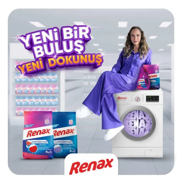 Renax Matik Toz Çamaşır Makinesi Deterjanı 8 Kg Renkli ve Beyazlar İçin - 5