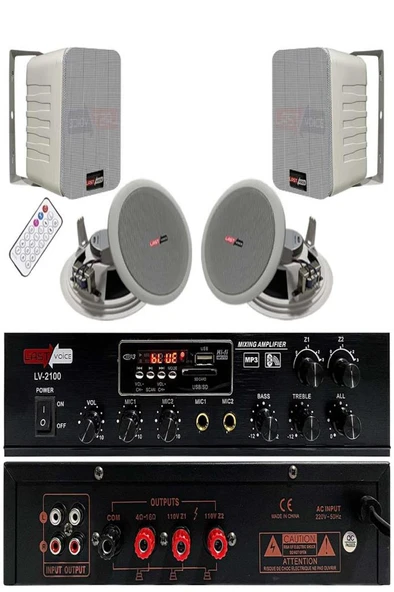 Lastvoice Double Paket-1 Anfili Duvar ve Tavan Hoparlör Seti ürün görseli 1