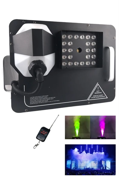 Quenlite Volcano-2500 DMX Sis Makinası 2500 Watt LED Işıklı ve Uzaktan Kumandalı - Resim 2