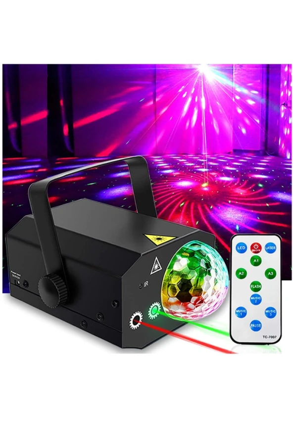 Quenlite QD-16 RGB Sahne Led ve Lazer Işık 16 Çeşit Desen - 2