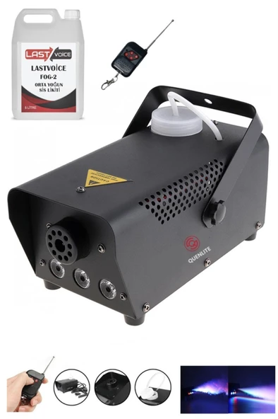 Quenlite QL-700RGB-LK Sis Makinası 700 Watt LED Işıklı ve Kumandalı (5 Litre Likitli) - Resim 8