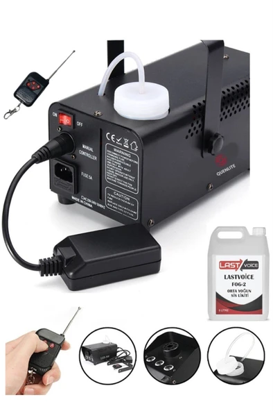 Quenlite QL-700RGB-LK Sis Makinası 700 Watt LED Işıklı ve Kumandalı (5 Litre Likitli) - Resim 2