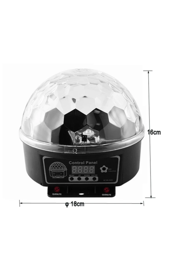 Quenlite QX-61 RGBW DMX512 Sahne Küre Led Işık Sistemi 6x1W Disko Işığı - 4