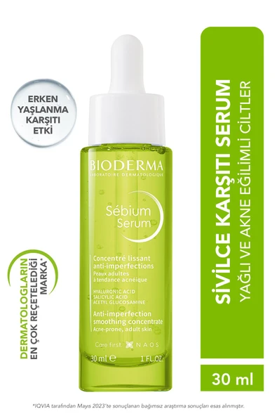 BIODERMA Sebium Sivilce, Ak.ne Le.kesi Önlemeye Yardımcı Erken Yaşlanma Karşıtı Salisilik Asit Yüz Serumu 30 ml 3701129809280