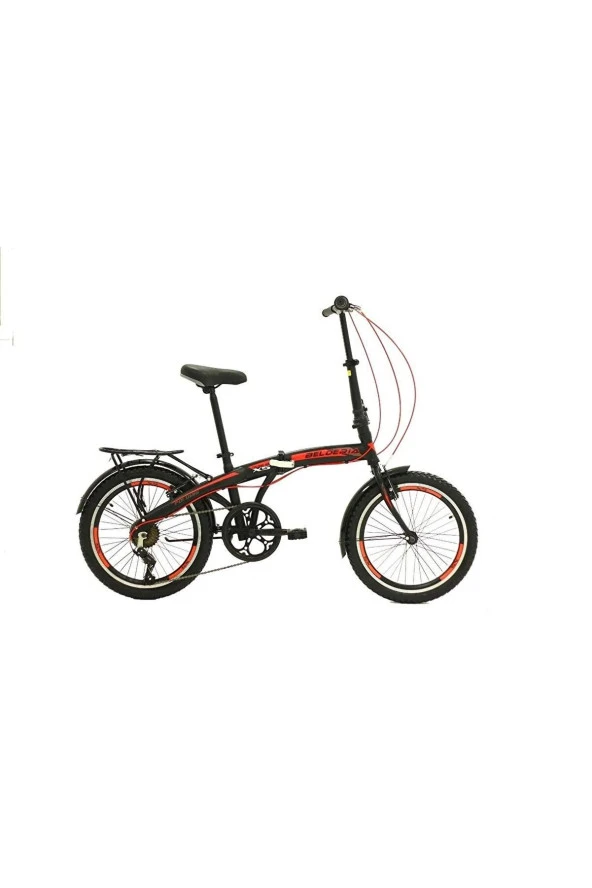 Belderia X5 Steel 20" Jant Shimano Microshift(7s) Vites V-fren Siyah-kırmızı Katlanabilir Bisiklet 152.101.002.102.03.102