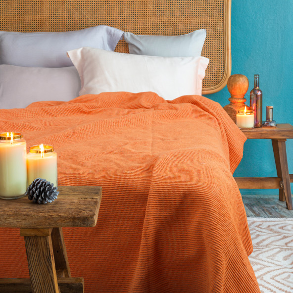 Verra Home Pamuk Battaniye Tek Kişilik Tv Battaniyesi 150x200cm Kremit