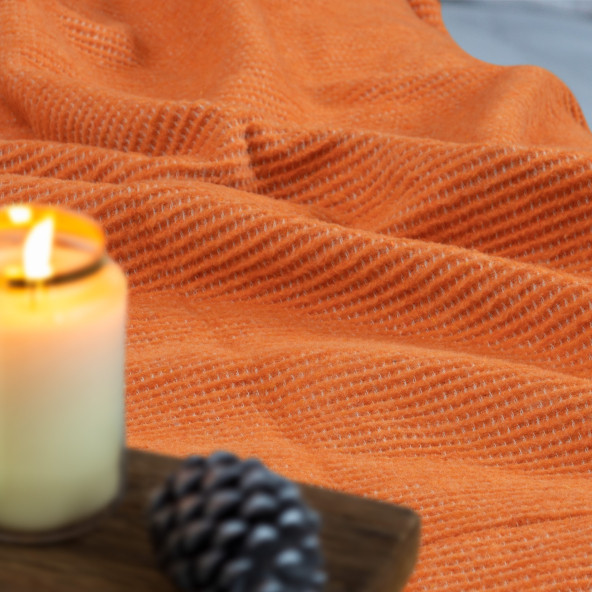 Verra Home Pamuk Battaniye Tek Kişilik Tv Battaniyesi 150x200cm Kremit - 5