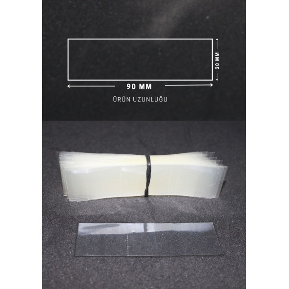 Standart Kavanoz Güvenlik Emniyet Bandı 100 Adet, 52-53mm Ağız Çapına Uygun,90x30mm Boyut, Baskısız - 3