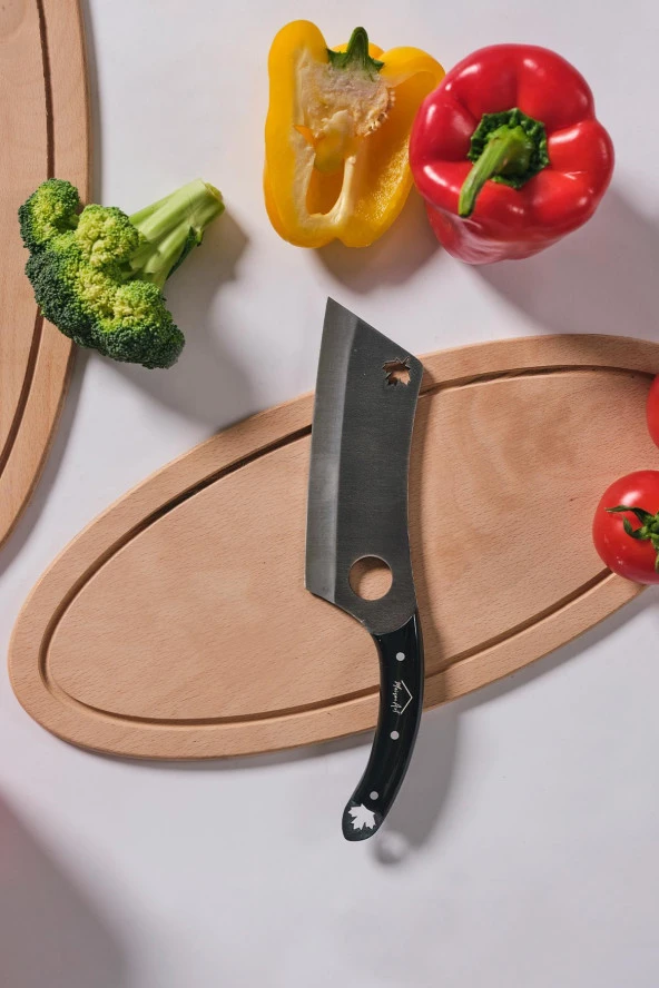 Chop | Mutfak Satır | Outdoor Kamp Doğa Şef Bıçağı | Siyah Renk Sap