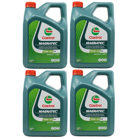 Castrol Magnatec 10W-40 4 Lt Benzinli Araç Motor Yağı (4 Adet)