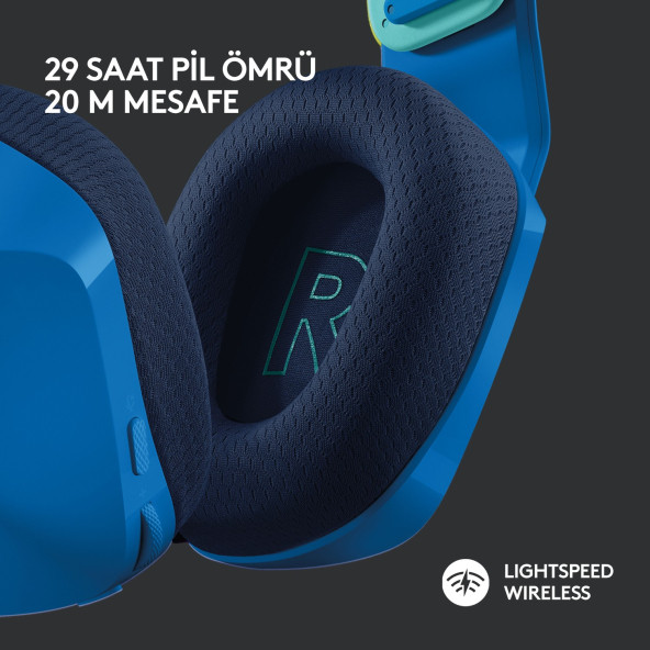 Logitech G G733 LIGHTSPEED RGB Kablosuz 7.1 Surround Ses Oyuncu Kulaklığı - Mavi - 3