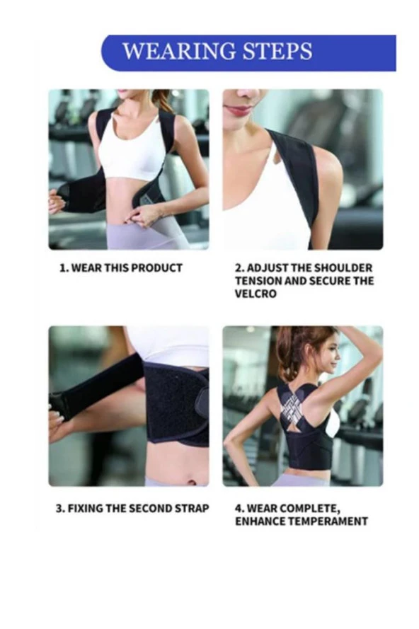 Gelişmiş Ayarlanabilir Kolonlu Medikal Dik Duruş Korsesi Ortopedik Dik Duruş Korsesi - 6