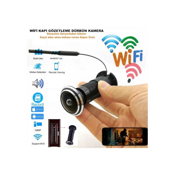 Wifi  Özellikli Kapı Gözetleme Deliği Güvenlik Kamerası