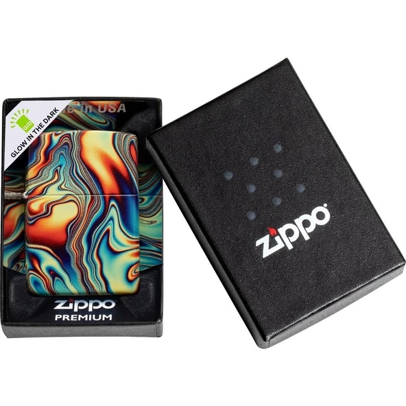Zippo Çakmak 48612 Colorful Swirl Pattern - 4