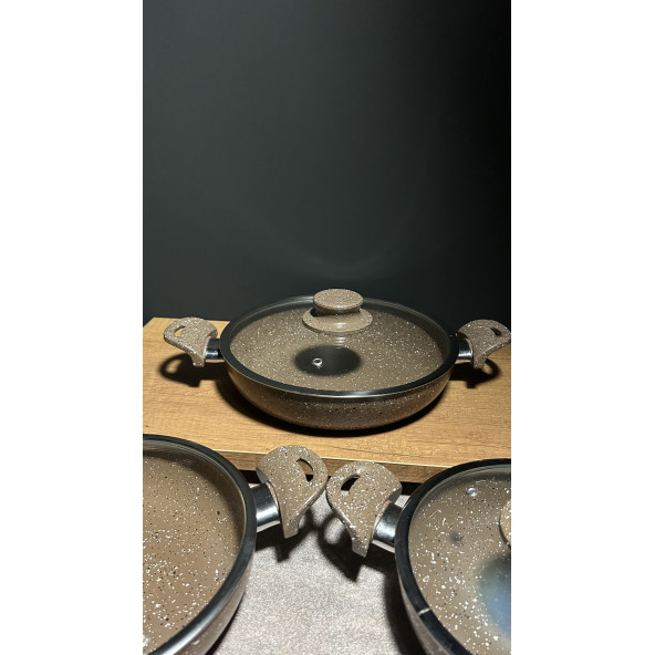 BENA LİFE 6 PARÇA GRANİT OMLET SET 18-20-22 CM - 2