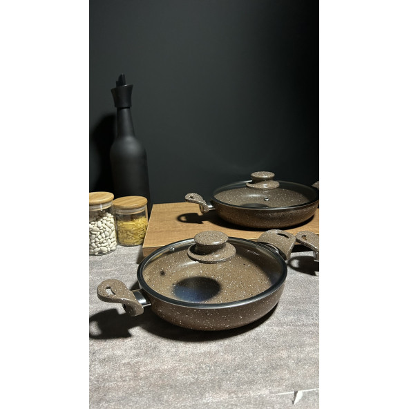 BENA LİFE 6 PARÇA GRANİT OMLET SET 18-20-22 CM - 3