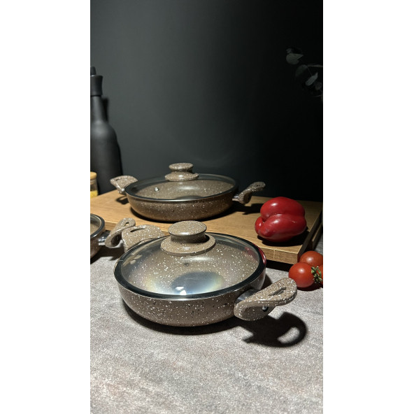BENA LİFE 6 PARÇA GRANİT OMLET SET 18-20-22 CM - 4