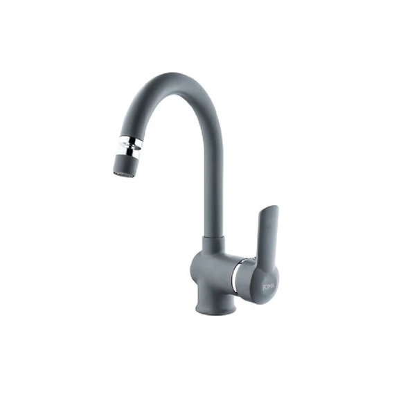 Foma Vista Grey Kuğu Lavabo Bataryası Antrasit Gri 1024Ag