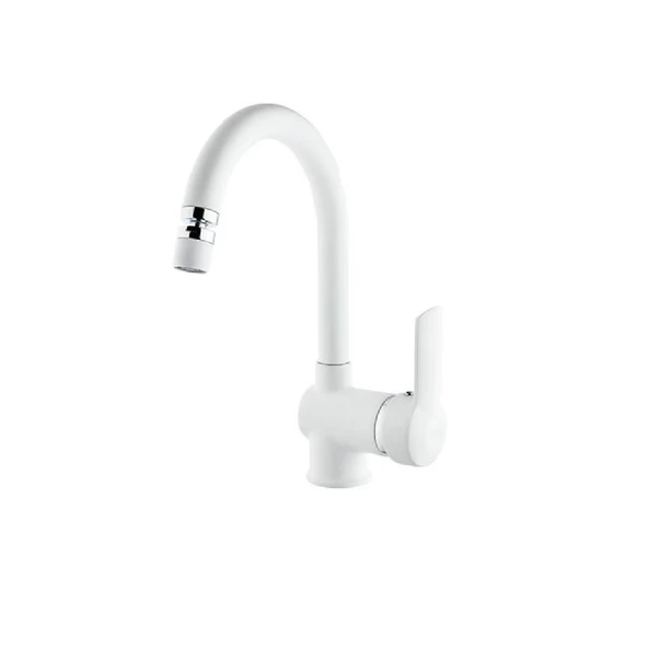 Foma Vista White Kuğu Lavabo Bataryası Mat Beyaz 1024Vw