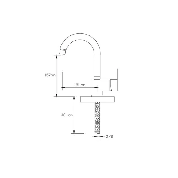 Foma Vista Black Kuğu Lavabo Bataryası Mat Siyah 1024Vb - 2