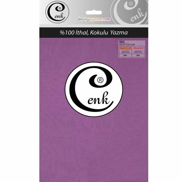 Cenk Poşetli Yazma 100 Cm 553 Koyu Leylak ürün görseli