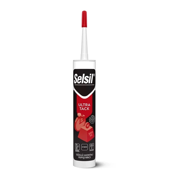 Selsil Ultra Tack Hibrit Korniş/Kornej Yapıştırıcı Beyaz 290 ml