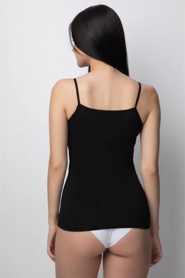 6 Adet Özlem Bayan İp Askılı Likralı Atlet 2008 - Resim 3