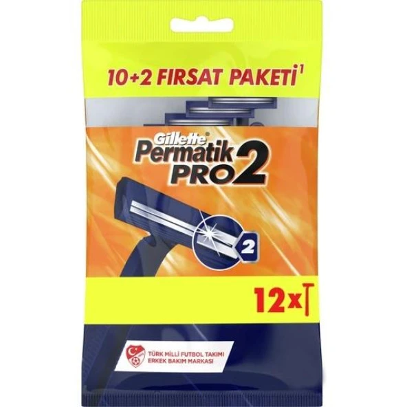 Gillette Permatik Pro2 Kullan At Traş Bıçağı 12 Li